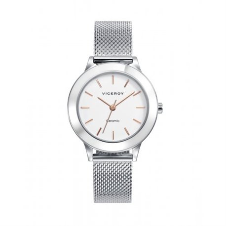 Reloj Viceroy 471182-07 Cerámica mujer blanco acero