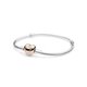 Pulsera Pandora 580719-18 mujer plata corazón Rose