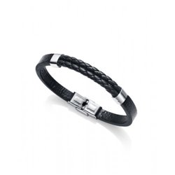 Pulsera Viceroy 75091P01010 MAGNUM hombre acero y piel