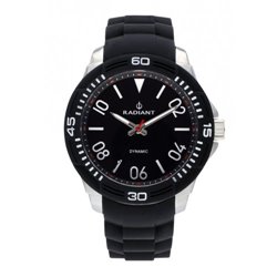 Reloj Radiant RA503601 Hombre Plateado/Gris Silicona