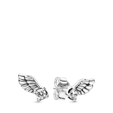 Pendientes Pandora 298501C01 Plata primera ley Mujer Alas de Ángel Brillantes