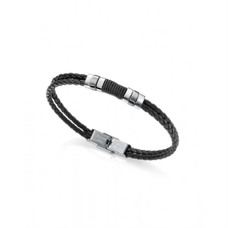 Pulsera Air Viceroy 6456P01010 hombre piel y acero