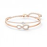 Pulsera Infinity SWAROVSKI 5518871, blanco, baño tono oro rosa