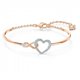 Pulsera Infinity Heart SWAROVSKI 5518869, blanco, acabados metálicos