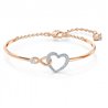 Pulsera Infinity Heart SWAROVSKI 5518869, blanco, acabados metálicos