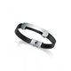 Pulsera negra Viceroy 75183P01010 hombre piel y acero