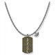 Collar Police hombre PJ.26565PSQG-03, acero, gris y dorado