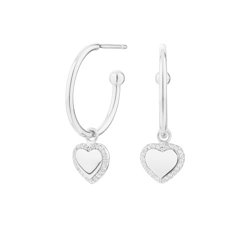 Pendientes Cube Aro Corazón ITEMPORALITY SEA-101-060-UU Mujer plata