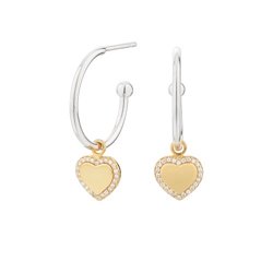 Pendientes Cube Aro Corazón Bicolor ITEMPORALITY SEA-401-060-UU Mujer plata