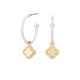 Pendientes Cube Aro Flor Bicolor ITEMPORALITY SEA-401-062-UU Mujer plata