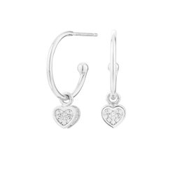 Pendientes Cube Aro Corazón ITEMPORALITY SEA-101-050-UU Mujer plata