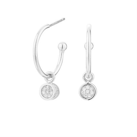 Pendientes Cube Aro Círculo ITEMPORALITY SEA-101-051-UU Mujer plata