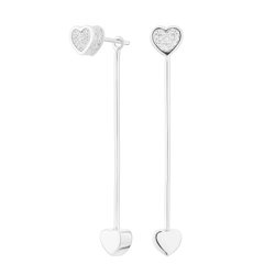 Pendientes Cube Largos Corazón ITEMPORALITY SEA-101-054-UU Mujer plata