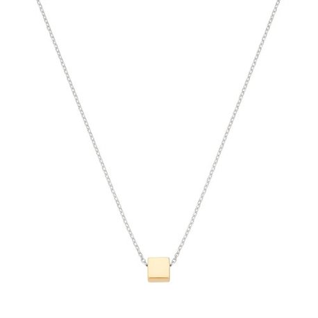 Collar Cube Bicolor ITEMPORALITY SNL-400-007-UU Mujer plata