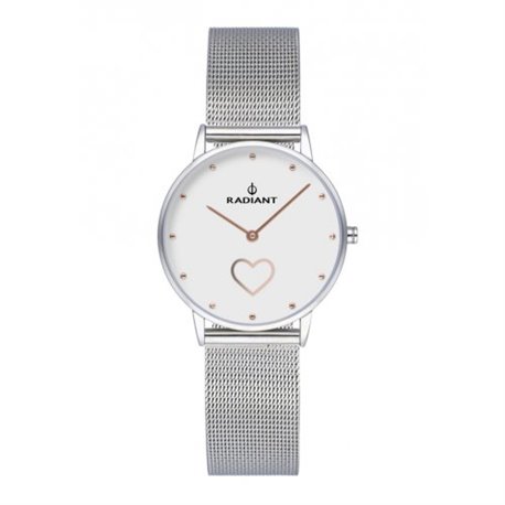 Reloj Radiant HEART RA540603 Mujer acero malla blanco