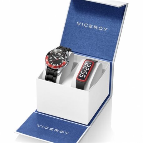 Pack Reloj+Pulsera de Actividad NEXT VICEROY 42401-54 niño acero negro