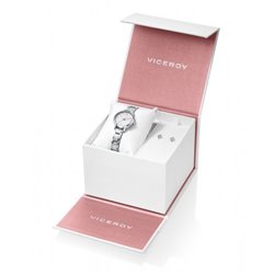 Pack Reloj+Pendientes SWEET VICEROY 461138-05 niña acero bicolor