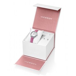 Pack Reloj+Pendientes SWEET VICEROY 401110-05 niña acero blanco