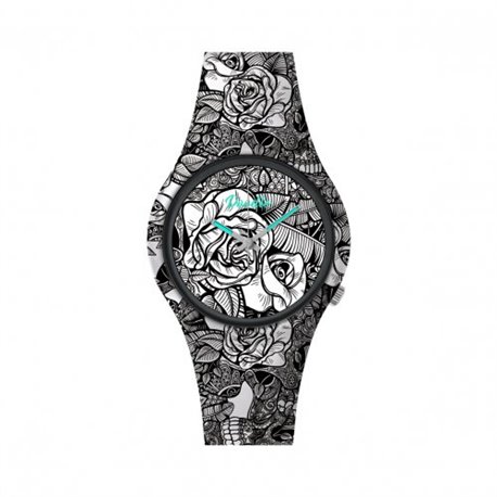 Reloj Doodle Rosa Mood DO39008 unisex blanco y negro