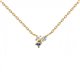 Collar  P D PAOLA Midnight Blue Gold CO01-176-U Mujer plata en dorado circonitas color.