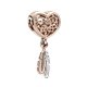 Charm Atrapasueños Corazón en filigrana y Plumas 789068C00 Pandora Rosé