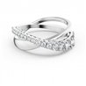 Anillo Swarovski Twist Rows 5563911 mujer baño de rodio