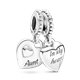 Charm colgante Pandora Doble Tía y Sobrina 799188C00 mujer plata