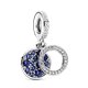 Charm colgante Pandora Disco Azul 799186C01 mujer plata