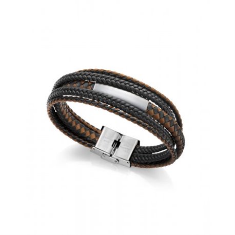 Pulsera Viceroy MAGNUM 75243P09011 hombre piel y acero