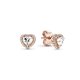 Pendientes Pandora Corazón Elevado Brillante 288427C01 mujer rosé