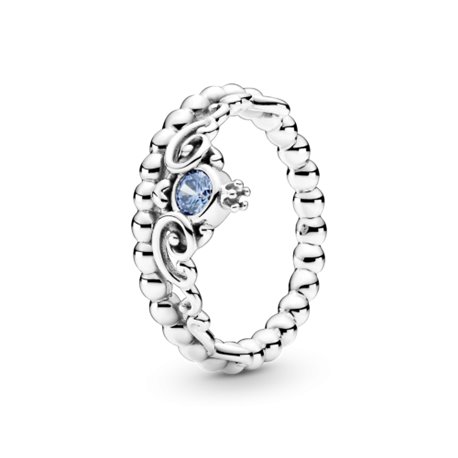 Anillo Pandora Tiara Azul de la Cenicienta de Disney 199191C01-54 mujer