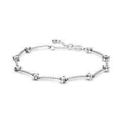 Pulsera Pandora de líneas de pavé brillante 599217C02-16 mujer