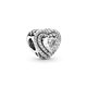 Charm Pandora Corazones Nivelados Brillantes 799218C01 mujer plata