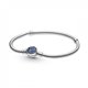 Pulsera Pandora Moments Sparkling Blue Disc 599288C01-18 plata 