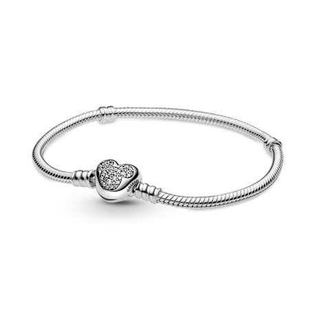 Pulsera Disney Pandora Moments Mickey Mouse Corazón 599299C01-19 plata