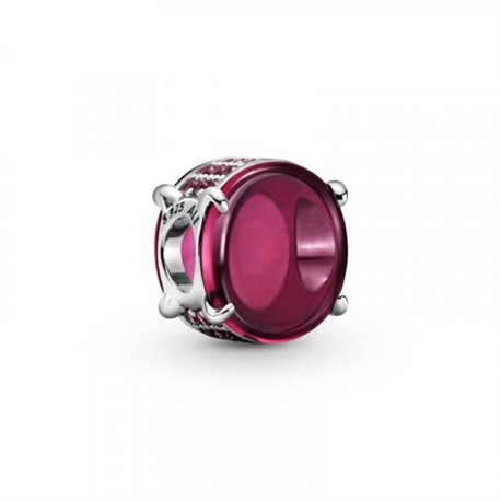 Charm Cabujón Pandora Ovalado Rosa Fucsia 799309C01 plata 