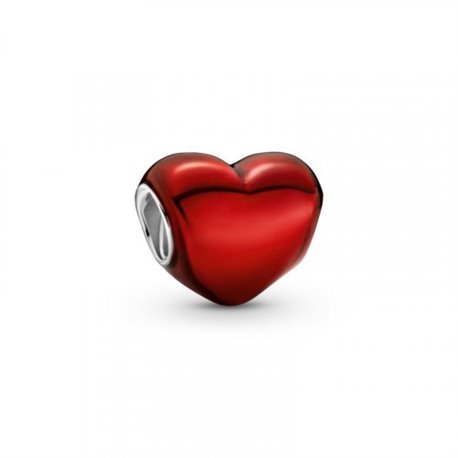 Charm Pandora Corazón Rojo Metálico 799291C02 plata 