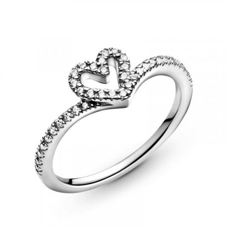 Anillo Pandora Corazón Deseo Brillante 199302C01-54 plata