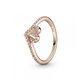 Anillo Pandora Rosé Corazón Espumoso Brillante 189302C01-52 mujer