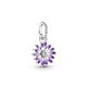 Charm margarita morada Pandora 798771C01 plata