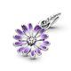 Charm margarita morada Pandora 798771C01 plata