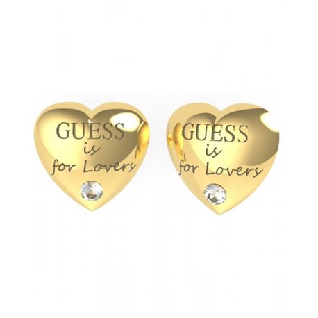 Pendientes corazón GUESS UBE70105 acero dorados