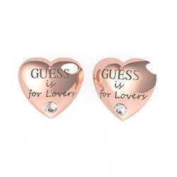 Pendientes corazón GUESS UBE70106 acero oro rosa