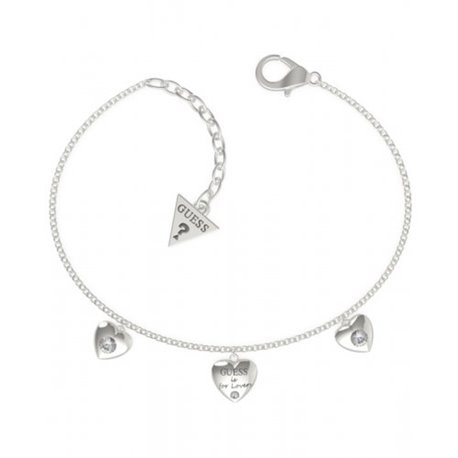 Pulsera GUESS corazones UBB70037-S acero plateado