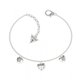 Pulsera GUESS corazones UBB70037-S acero plateado