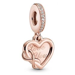 Charm colgante Pandora 789369C01 infinito rose