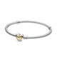 Pulsera Pandora 599380C00-19 corazón cúpula oro