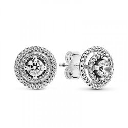 Pendientes Pandora 299411C01 doble halo brillante