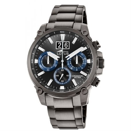 Reloj Lotus Chrono 10140/3 acero negro y azul