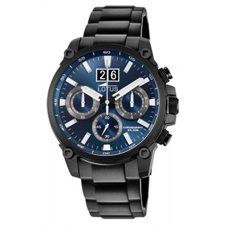 Reloj Lotus Chrono 10141/2 acero negro y azul